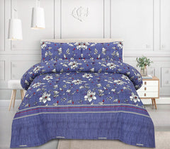 Floral Blue- Printed 6 Pcs Vickie Razai Set