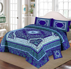 Floral Blue - Bed Sheet Set