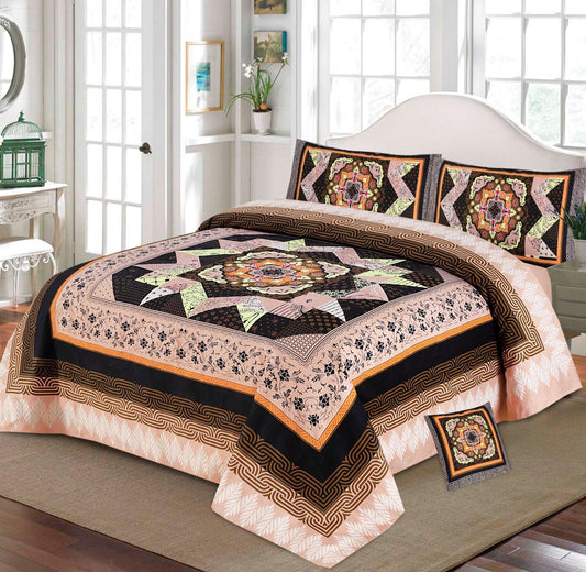 Floral Camel Black