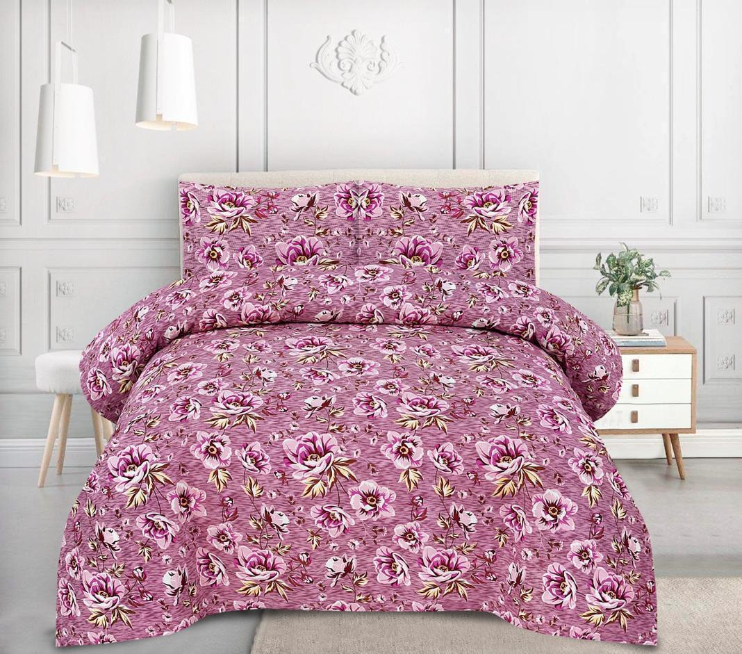 Floral Pink- Printed Bedsheet