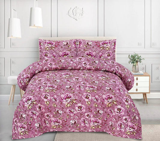 Floral Pink- Printed 6 Pcs Vickie Razai Set