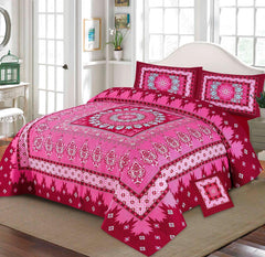 Floral Full Pink -  Bed Sheet Set