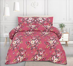 Dark Pink- Printed 6 Pcs Vickie Razai Set