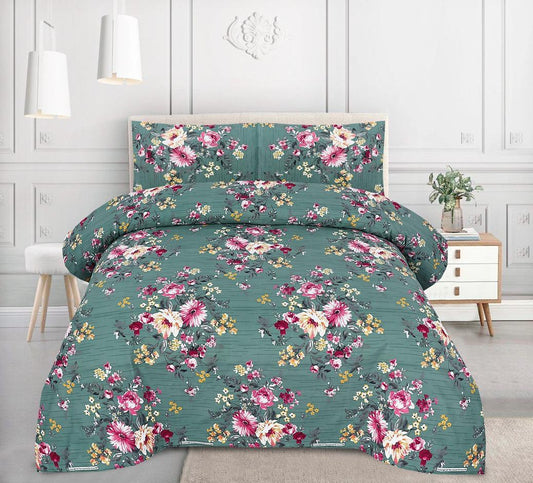 Floral Sea Green- Printed 6 Pcs Vickie Razai Set