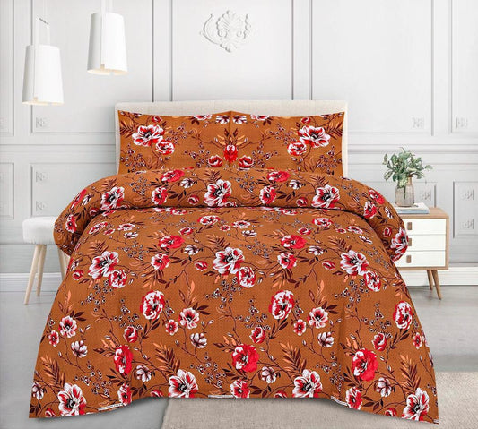 Floral Orange- Printed 6 Pcs Vickie Razai Set