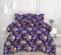 Floral Dark Blue- Printed 6 Pcs Vickie Razai Set