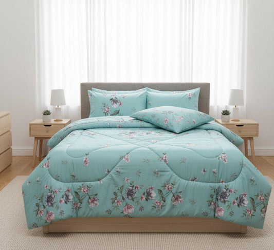 Vickie Serene Green & Mauve Razai Set