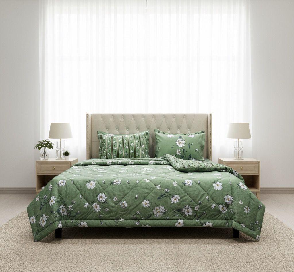 Vickie Sage Green & White Razai Set