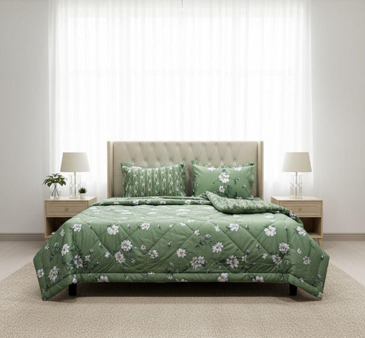 Vickie Sage Green & White Razai Set