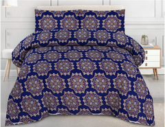 Floral Royal Blue Mandala Bedsheets