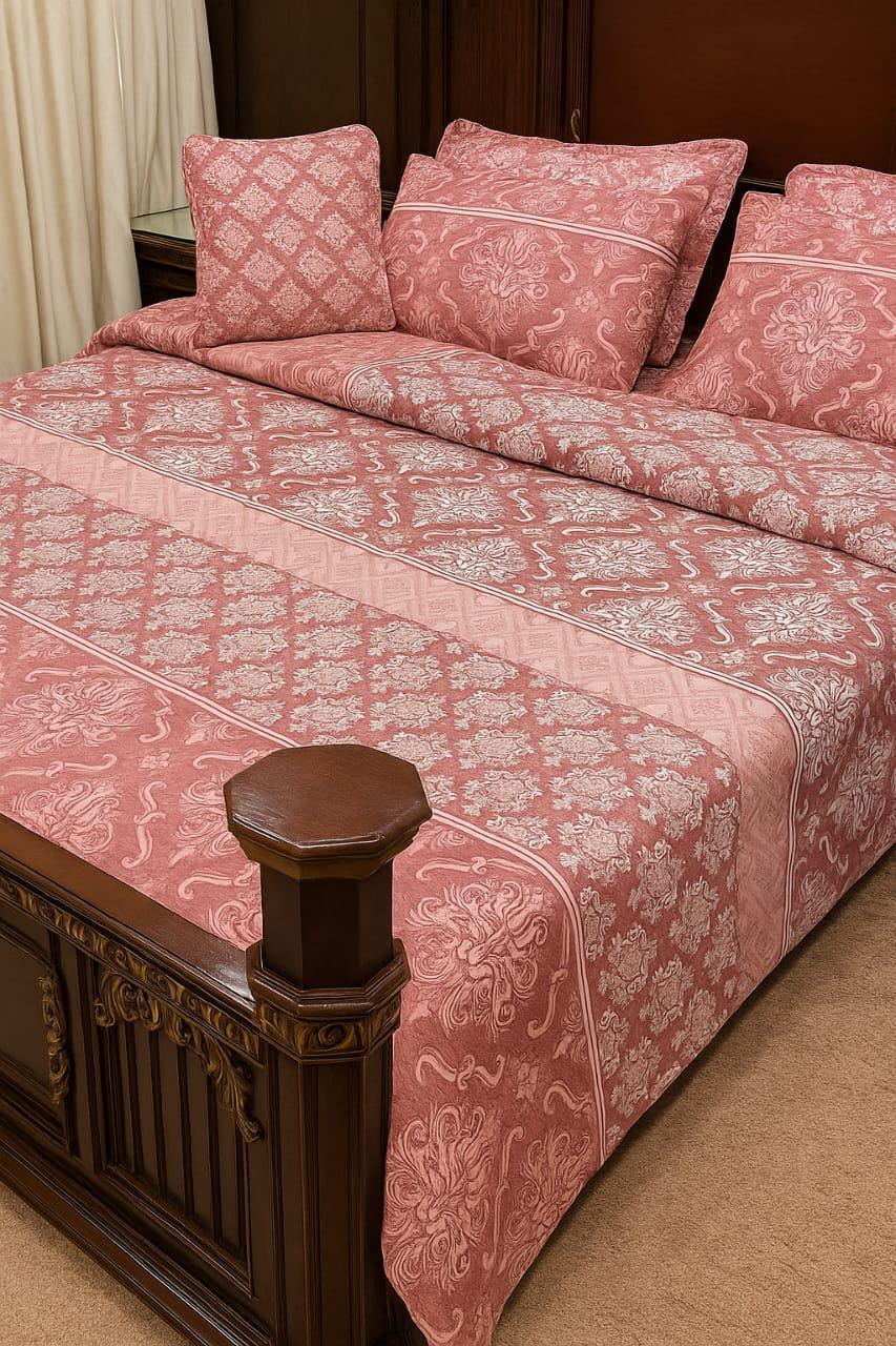 Royal Damask Maroon Comforter Set